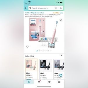 Philips Sonicare DiamondClean Smart 9500 Rechargeable Electric Power Toothbrush